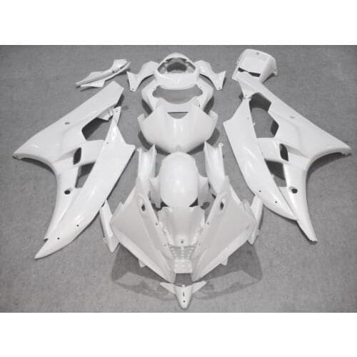 Injection mold Fairing kit for YAMAHA YZFR6 06 07 YZF R6 2006 2007 YZF600 yzfr6 06 Complete white Fairings Set+7gifts YZ48