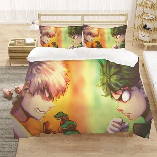 Anime My Hero Academia Cartoon 3D Luxury Comforter Bedding Set Duvet Cover Sets King Queen Double Full Single Size Home Dropship