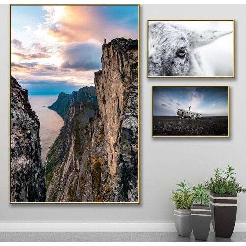 Colorful Crash Site Landscape Poster Vintage Art Print Canvas Painting Picture For Kids Room Decoration Home Decor