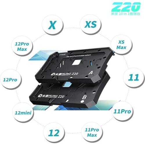 MiJing Z20 BGA Reballing Stencil Fixture For IP 12mini 12Pro Max 11Pro Max X XS Max Motherboard Middle Frame Planting Tin Repair