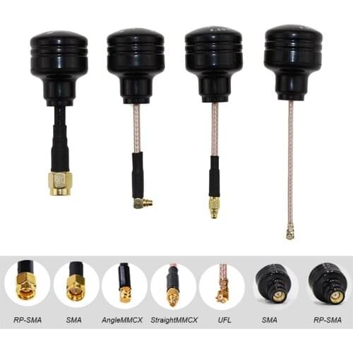 FPV 5.8G Mini Antenna RHCP Right-Handed Mushroom Antenna RP-SMA/SMA/Angle MMCX/Straight MMCX/UFL for RC DIY FPV Racing Drone