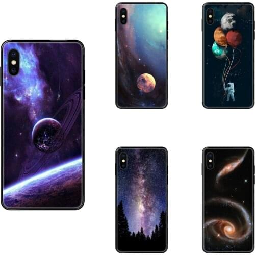 Skin Paintin Moon Space Snap On Black Soft TPU Phone Cover Case Freshly For Xiaomi Redmi 3S 4X 4A 5 5A 6 6A 7 7A 8 8A 8T 9 9A