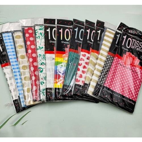 50*66CM Craft Gift Wrap Printed Tissue Paper Christmas Wrapping Paper Wedding Party Home Decor Origami Scrapbook Paper