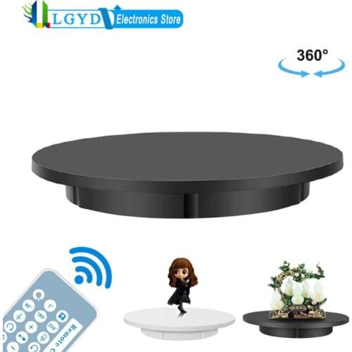 60cm USB Electric Rotating Turntable Remote Control Display Stand Photography Video Shooting Props Turntable,Load:100kg,US Plug
