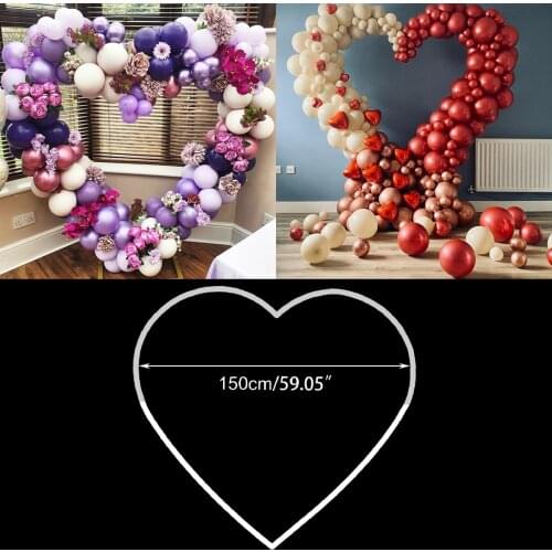 150cm DIY Heart-shaped Balloon Stand Arch Balloon Holder Support Balloon Column Baby Shower Birthday Wedding Party Decoration