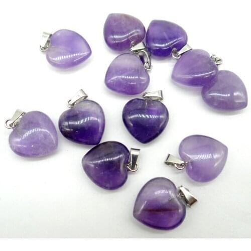 Natural stone Quartz Crystal opal tiger eyeTurquoises Heart-shaped pendant for diy jewelry making necklace Accessories30pcs A19