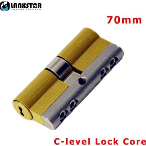 LANXSTAR Anti-theft Door Lock C Grade Copper Lock Cylinder C-level Security Lock Core 8Keys 70mm Door Cylinder C Lock Core
