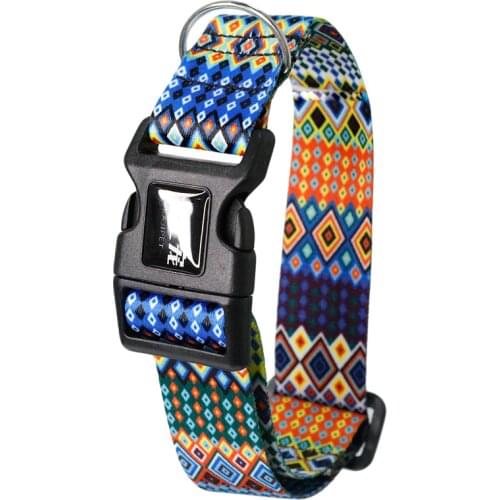 3.8cm Printed Dog Collar Personalized Martingale Collar Dog Adjustable Nylon Collar For Big Dogs Unique Products Wholesale