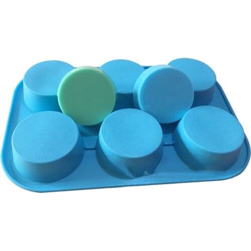 Large 6 Holes Silicone Round Mold DIY Muffin Cupcake Cookies Fondant Baking Pan Non-Stick Pudding Soaps Cake Mould Kitchen Tools