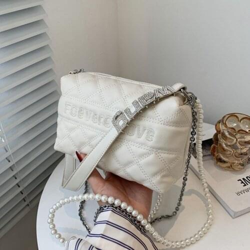 Letter Embroidery Tote Bag Underarm Bag 2021 New High-quality PU Leather Womens Designer Handbag Luxury Brand Shoulder Bag