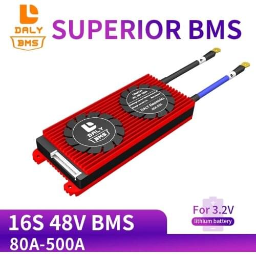 Daly 3.2V LifePo4 16S48V 120A 150A 200A 18650 BMS smart battery protection board with balanced lithiumion lithium battery module