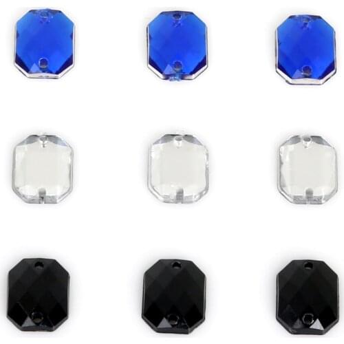 100Pcs 8*10mm Sewing Crystals Flatback Rhinestones Sew On Stones Acrylic Strass Crystal DIY Clothes Crafts