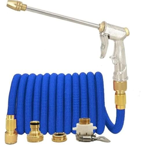 25FT-125FT Garden Hose Expandable Magic Hose Flexible Hose And Metal Water Gun For Garden Watering Car Wash Cleaning Weapons