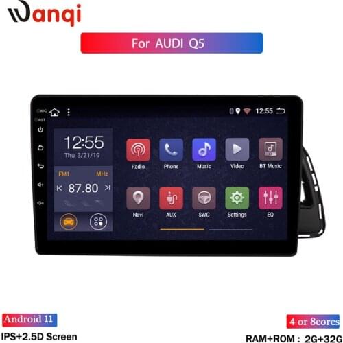 For Audi Q5 2010-2018 Car Radio Multimedia Video Player Navigation GPS Android 8.1 Accessories SWC BT WIFI Sedan No dvd