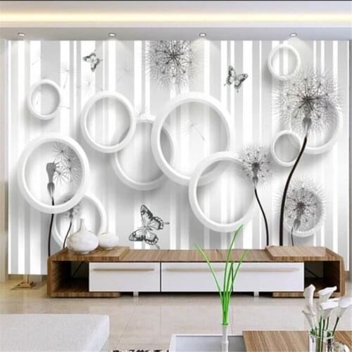Beibehang Custom Wallpaper 3d Photo Stereo Murals Simple Dandelion TV Backdrop wallpaper for walls 3 d papel de parede wallpaper