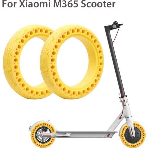 Tubeless Hollow Solid Durable Updated Scooter Tyre Anti-Explosion Tire yellow Wheel For Xiaomi Mijia Pro M365 Electric Scooter