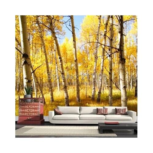 Free shipping maple trees large murals custom wallpaper Contracted sitting room the bedroom TV back wall paper