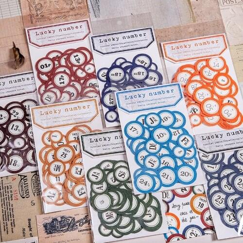 Moking Lucky number memo pad paper diy message note notepad pack 1 pack retail