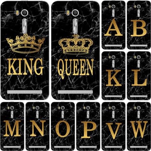 Phone Case for Asus Zenfone Go ZB452KG GO ZB450KL ZB452KG 2nd Gen X014D Marble Golden alphabet background Soft Print Cover