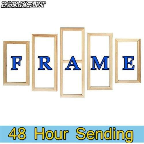 DIY custom wooden photo frame wall art home decoration canvas digital oil painting diamond painting poster and prints frame