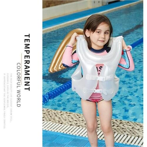 Angel Design Childrens Swimsuits Inflatable Life Jackets Swimming Equipment Floating Swim Vest For Kids