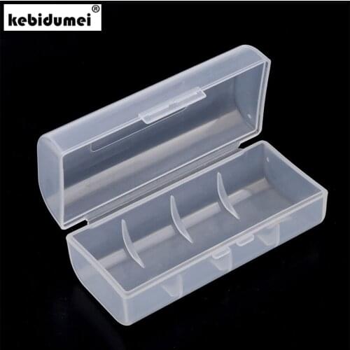 Kebidumei 1pcs 26650 Rechargeable Battery Storage case Hard Plastic Case Holder Transparent Clear Storage Box Top Quality