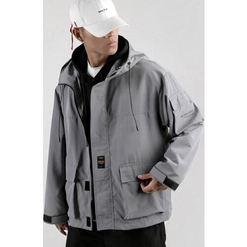 2020 Autumn New Casual Mens Clothing Men Letter Printing Stereo Hooded Jacket Mens Fashion Loose Jackets