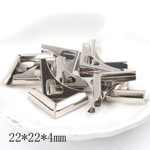 Metal Corners For Books Scrapbooking Photo Albums Menus Corner Protectors Metal Crafts DIY Ornament 22x22x4mm 20pcs
