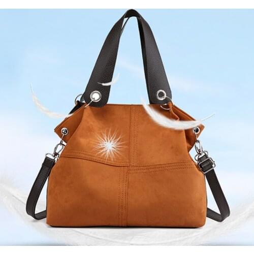Fashion Women Shoulder Bag Large Capacity Tote Soft PU Leather Crossbody Bag Solid Color Female Top-handle Bags