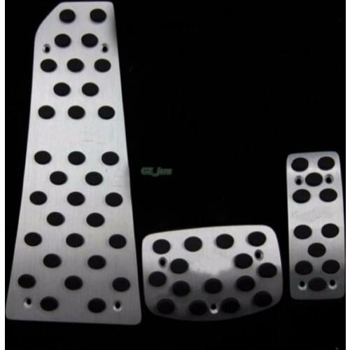 For MITSUBISHI PAJERO/Pajero SPORT Fuel Brake Foot Rest AT Pedal Plate Non slip Accelerator Pad Sticker Accessories with logo