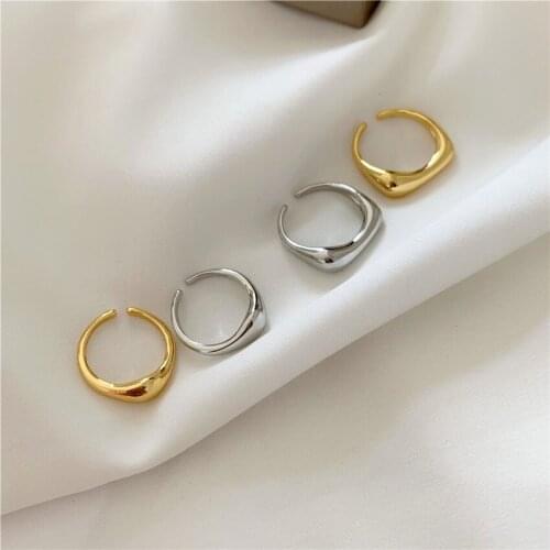 New 2021 Cute Simple Small Combination Pair Gold Silver Color Set Of Ring For Couple Women Men Fashion Jewelry Gift