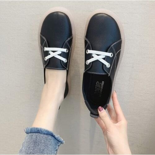 New arrival casual flat shoes womens quality assurance Zapatillas Mujer comfortable low heel fashion wild simple style W33-01