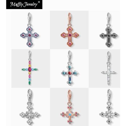 Ethnic Cross Charm,Europe Style Club Good Jewelry For Women Men,2020 Winter Brand Victorian Vintage Gift In 925 Sterling Silver