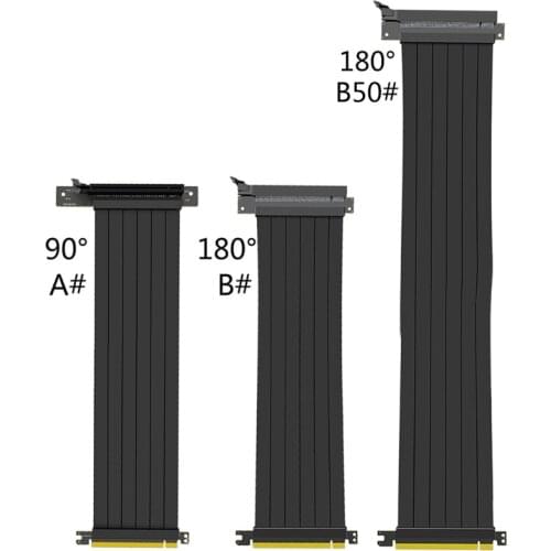 Full Speed 3.0 PCIE X16 Riser Cable Graphics Card Extension Cable PCI Express Riser Shielded Extender with antijam for GPU 50CM