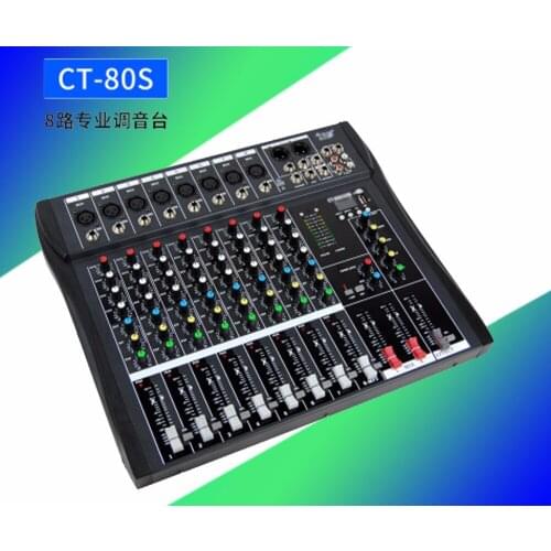 Professional 8 channel mixer, with Bluetooth USB console, microphone professional mixer, high quality