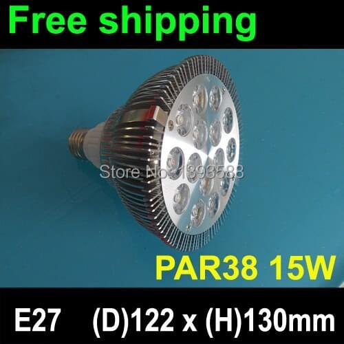 Drop price 2 year warranty free shipping AC85-265V PAR38 E27 15W LED spotlight 15*1W led bulb lamp light free shipping