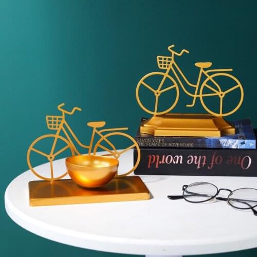 Luxury Iron Art Bike Model Bike Model Figurine Home Decor Iron Art Birthday Gift Craft Souvenir Luxury Desktop Office Figurines