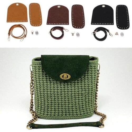 Manual Single Shoulder Bag Bottom Cover Set Accessories DIY Needle Hook Woven Material Bag Set Accessories Knitting