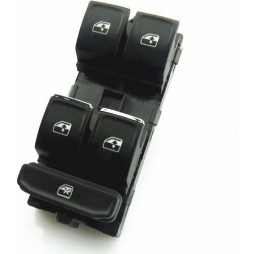 RWSYPL Chrome Driver Electric Power Master Window Switch Button For Golf MK7 Passat B8 Tiguan 5GG959857 5GG 959 857 A