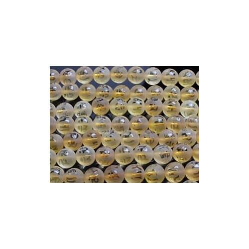 DIY handmade jewelry citrine semi matte mantra bracelet necklace beads loose beads