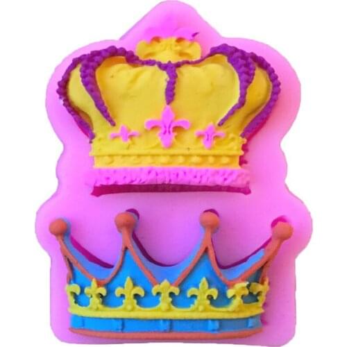Crown silicone fandont mold Silica gel moulds crowns Chocolate molds candy mould wedding cake decorating tools