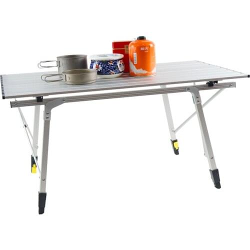 Aluminum Alloy Table Outdoor Camping Foldable Desk Table With Durable Nylon Bag Norust For Hiking Picnic Fishing Garden Barbecue
