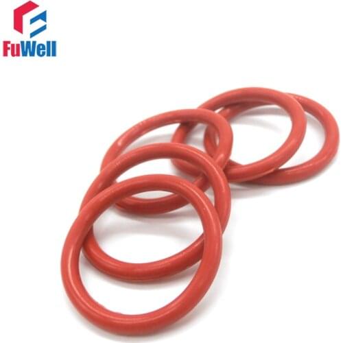 10pcs 5mm CS Red VMQ O Ring Seal OD 80mm-150mm O-ring Seals Gasket Good Elasticity Silicone O Ringen Sealing Gasket Gromment
