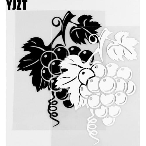 YJZT 10.5×14.3CM Grape Pattern Art Decor Vinyl Decals Personality Car Stickers Black / Silver 10A-0739