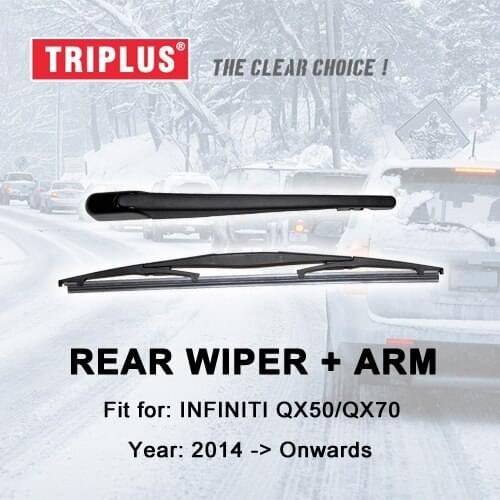 Rear Wiper Arm with Blade for INFINITI QX50 QX70 (2014-Onwards) 1pc 14" 350mm,Rear Wiper Arm & Rear Wiper Blades