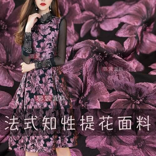 162cm Jacquard brocade fabric fashion dress windbreaker brocade satin fabric dress jacquard fabric wholesale cloth