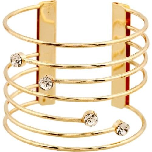 Charm 19 Style Women Punk Cuff Bangles Opened Alloy Bracelets Jewelry Gold & Silver Plated Fashion Accessories