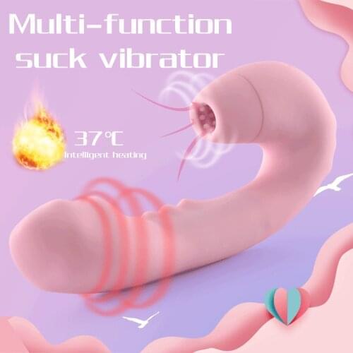 Heating Dildo Vibrator Sex Toy For Women Clitoris Sucker Vagina G Spot Stimulator Licking Adult Vibrator For Female Masturbator