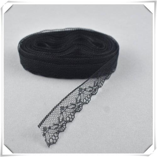 10yards African lace fabric Black lace Ribbon 1.8CM DIY nigerian/french lace fabric Clothing Wedding Decorations/lace trim dress