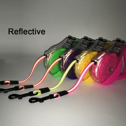 2M 3M TPU+Nylon retractable Dog leash waterproof reflective Pet Night safety dogs leashes Resistant dirt Easy clean Pet Supplies